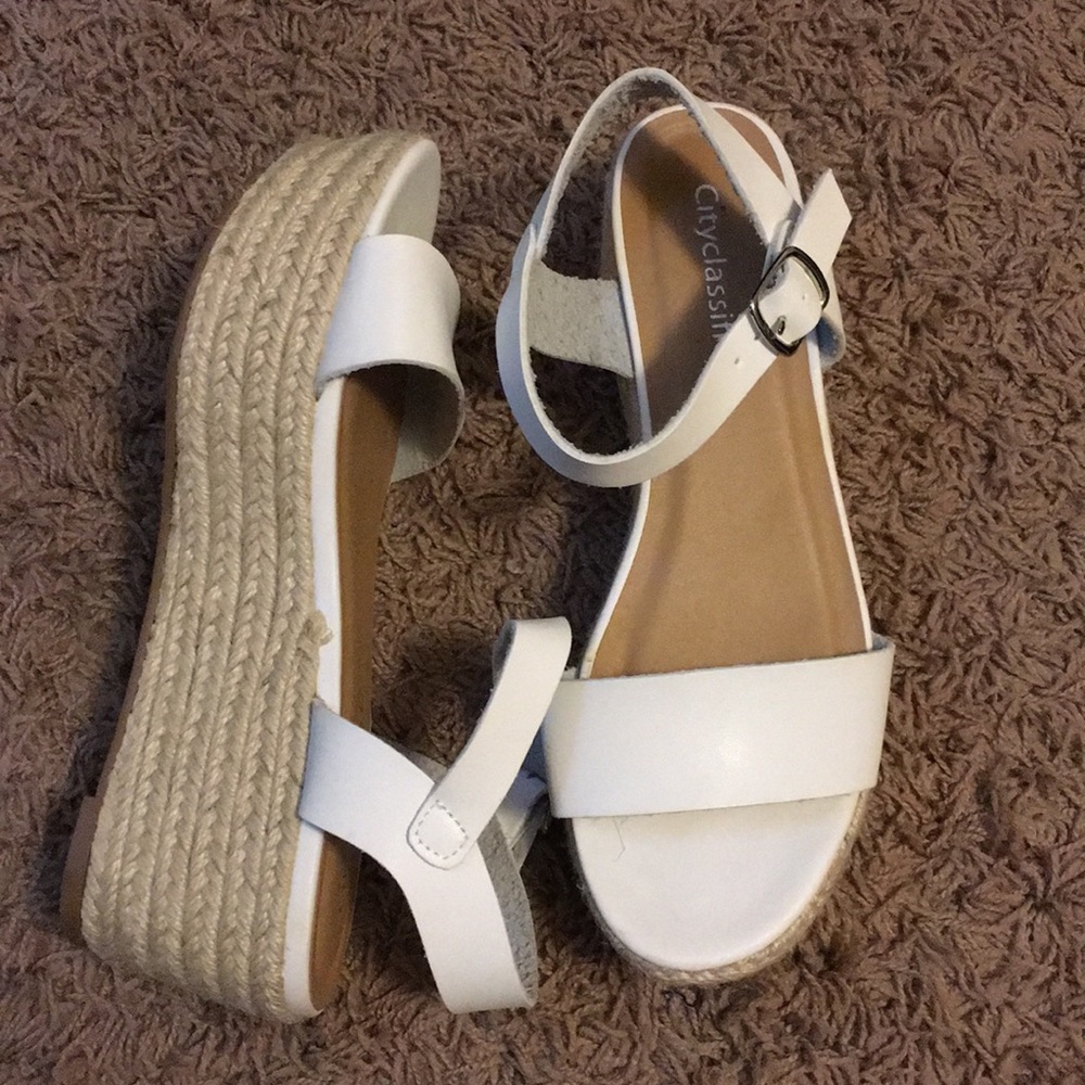 White espadrilles